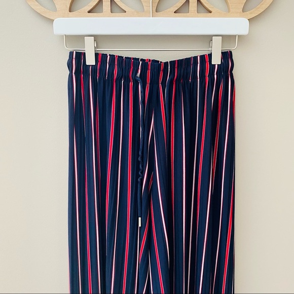 Striped Pull On Pants Blue/Red Sz 2 - Picture 2 of 10